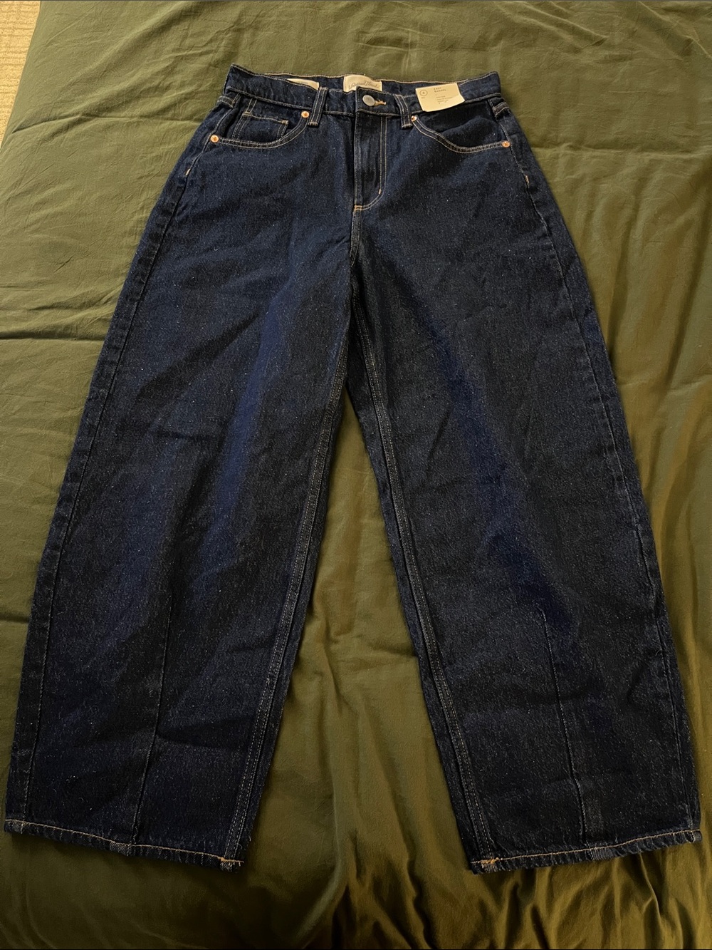 NWT Universal Thread Dark Blue Barrel Leg Jeans